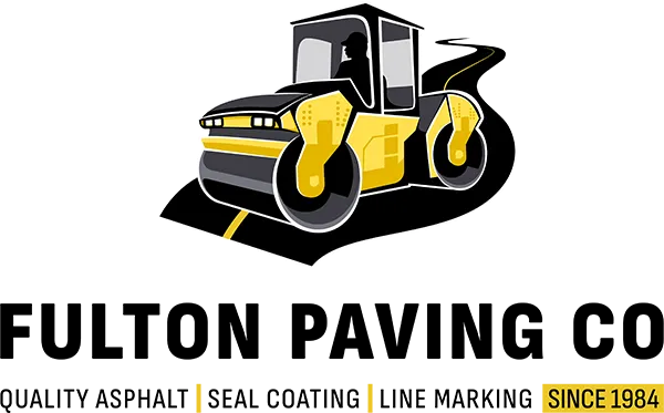 Fulton Paving Co Inc logo with tagline, Atlanta GA's trusted paving contractor